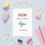 Mum I Owe You One Mother's Day Card, thumbnail 2 of 3