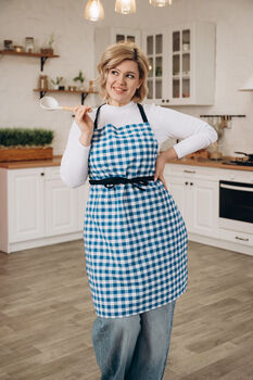 Checked Apron For Women | Baking And Crafting Gift, 7 of 11