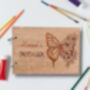 Personalised Wooden Sketchbook Floral Bee, thumbnail 5 of 9