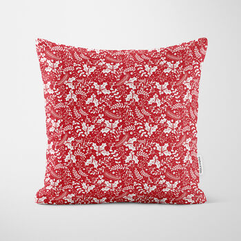 Personalised Red Village Christmas Cushion, 5 of 7