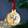 Personalised Metal Family Tree Christmas Bauble, thumbnail 1 of 4
