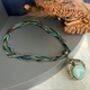 Blue Braided Necklace And Pendant, thumbnail 1 of 4