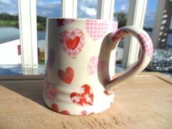 Tankard Mug In Patchwork Heart Design, 4 of 8
