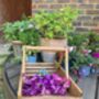 53cm Wooden Garden Trug Flower Basket Carrier With Folding Handles Gift, thumbnail 9 of 9