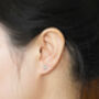 Set Of Six Mix And Match Pebble Stud Earrings With Rough Diamond Cubes, thumbnail 4 of 4