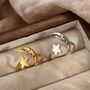 Boho Celestial Moon And Star Ring Adjustable Gold/Silver, thumbnail 1 of 6