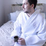 Personalised Embroidered Heart Couples Dressing Gown, thumbnail 6 of 10