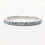 Aquamarine Moissanite Crystal Sterling Silver Ring, thumbnail 2 of 5