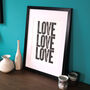 Love Limited Edition Letterpress Print, thumbnail 3 of 5