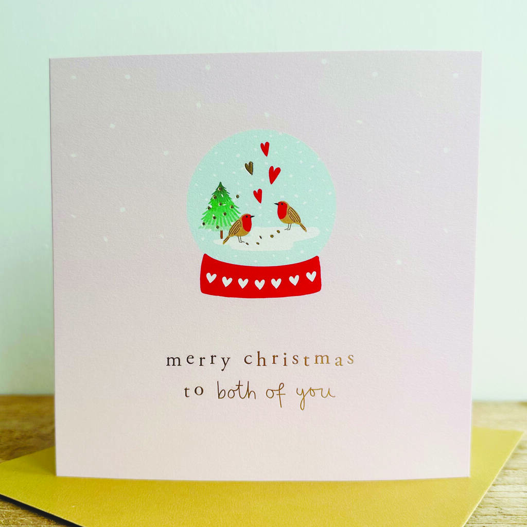Luxury Gold Foil Christmas Card To Both Of You