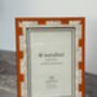Natalini Orange Marquetry Photo Frame, Four X Six, thumbnail 2 of 3