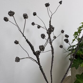 Three Handmade Wire Gypsophila Stems, 8 of 9