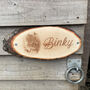 Engraved Photo Wood Slice Stable Sign, thumbnail 1 of 6