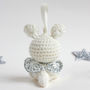 Personalised Angel Wings New Baby Teddy Bear Decoration, thumbnail 4 of 12