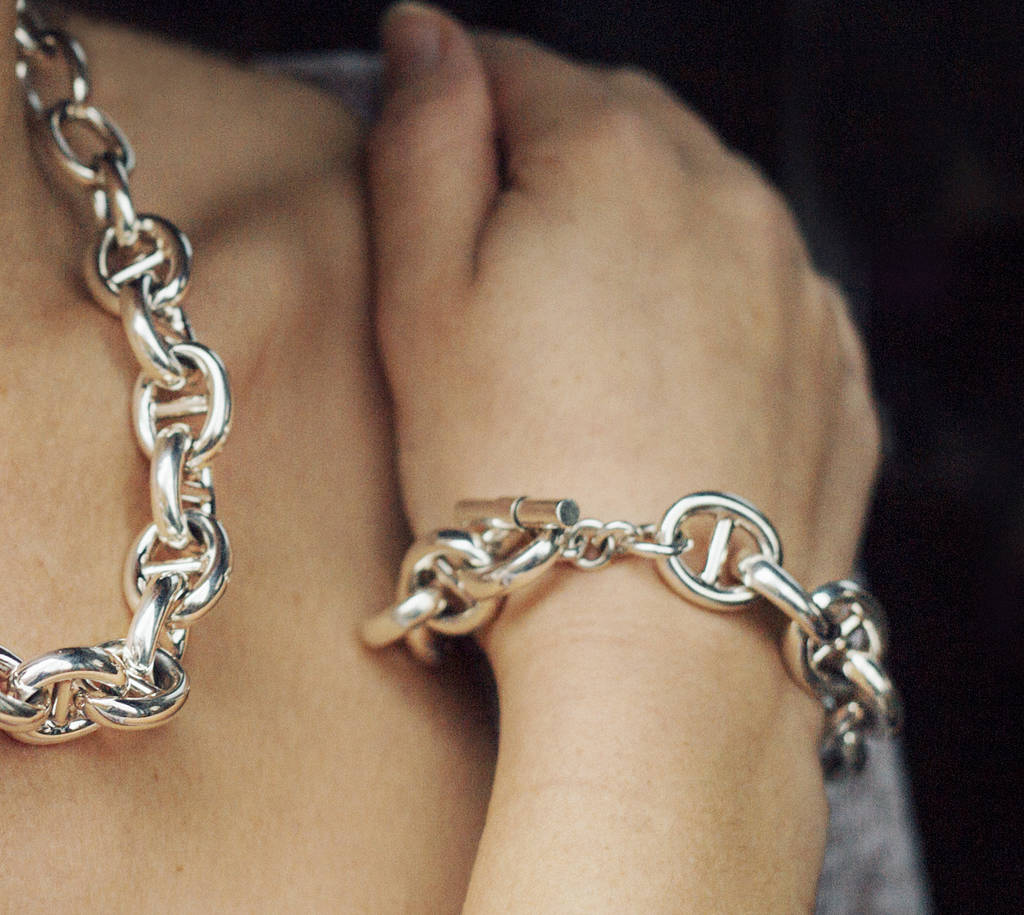 Sterling Silver Chunky Chain Bracelet, 1 of 3