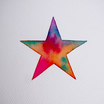 Handmade Watercolour Star Birthday Greetings Card, 4 of 9