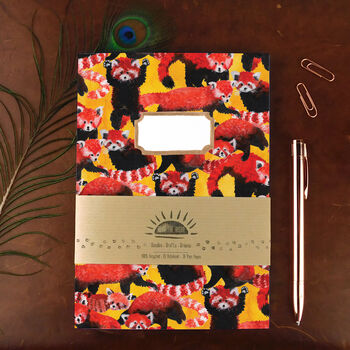 Pack Of Red Pandas A5 Lined And Plain Notebook Set, 4 of 7