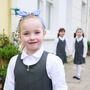 School Gingham Tie Headband Blue, thumbnail 4 of 4