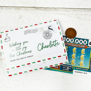 Personalised Christmas Lottery Wallet, 4 of 6