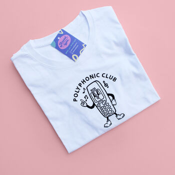 Polyphonic Club Retro Embroidered T Shirt, 3 of 3