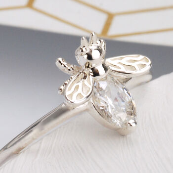 Sterling Silver Bee Ring, 4 of 8