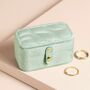 Moonrise Velvet Petite Travel Ring Box In Green, thumbnail 2 of 3