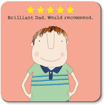 Five Star Dad Coaster| Dad Birthday Gift, 2 of 2