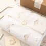 Toffee Moon Luxury Cotton Baby Blanket And Toy Rabbit, thumbnail 4 of 12