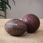 Decorative Antique Leather Style Rugby Ball, thumbnail 2 of 3