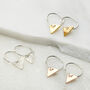 Triangle Mini Hoop Earrings, thumbnail 3 of 7