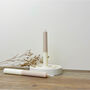 Two Tone Beige And White Taper Candle, thumbnail 3 of 3