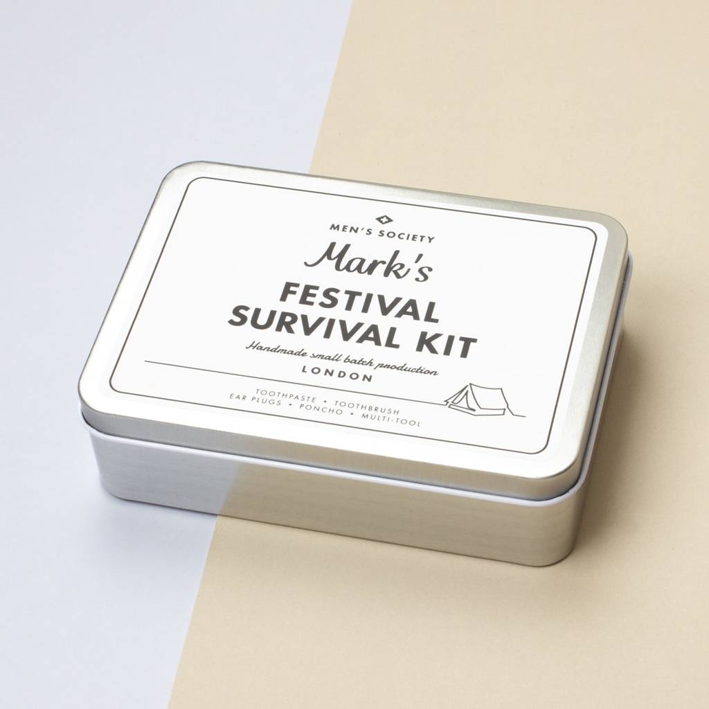 Personalised Music Festival Survival Kit By Men's Society ...