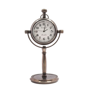 Personalised 2nd Anniversary Bronze Desk Clock, 2 of 10