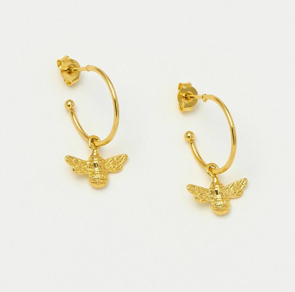 Bee Drop Hoop Earrings By all things Brighton beautiful ...