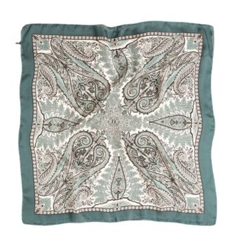 Blue And White Paisley Pastel Scarves For Accessories, 4 of 5