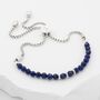 September Birthstone Lapis Lazuli Bracelet, thumbnail 4 of 8