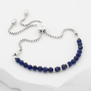 September Birthstone Lapis Lazuli Bracelet, 4 of 8