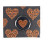 Orange Grey Heart Compact Mirror, thumbnail 1 of 9
