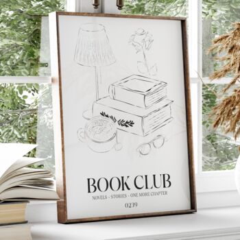 Book Club Print Book Lover Gift, 2 of 6