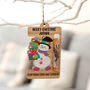 Personalised Snowman Christmas Money Gift Holder, thumbnail 2 of 5