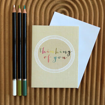 Mini Colourful Thinking Of You Card, 4 of 5