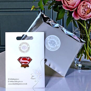 Super Mom Small New Mum Mother's Day Enamel Pin, 2 of 8