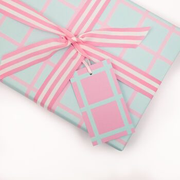 Luxury Pink Grid, Wrapping Paper, 2 of 6