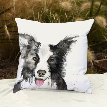 Inky Dog Outdoor Cushion For Garden Furniture, 4 of 8