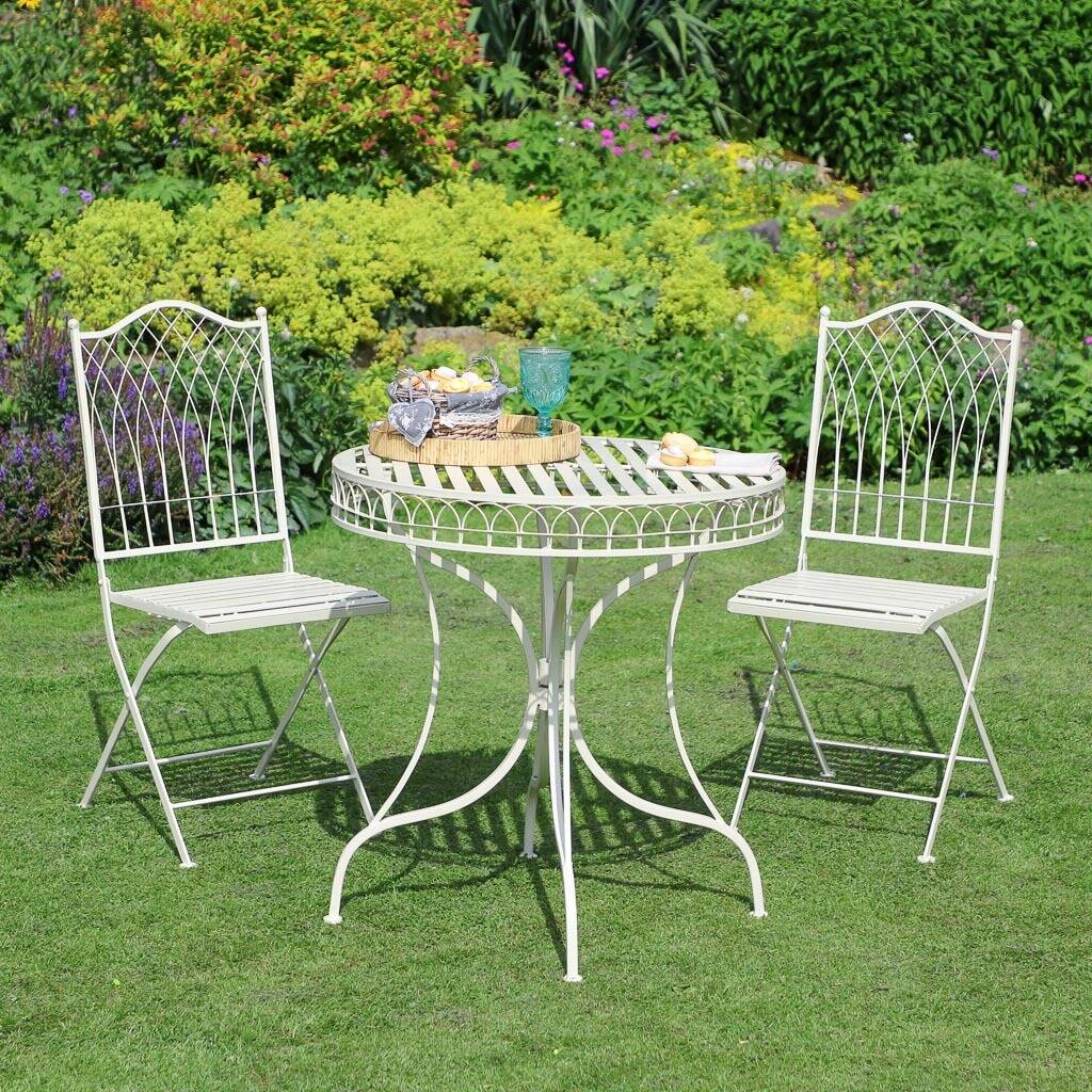 Parisian Bistro Garden Table And Chairs By Dibor | notonthehighstreet.com