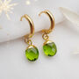 Peridot Hoop Earrings, thumbnail 1 of 10