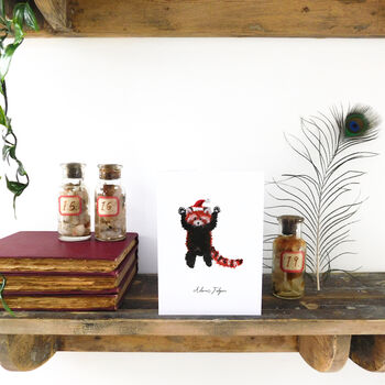 Christmas Standing Red Panda Greetings Card, 5 of 6