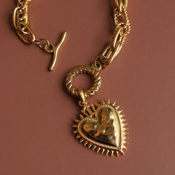 Sacred Heart Pendant Necklace, 9 of 12