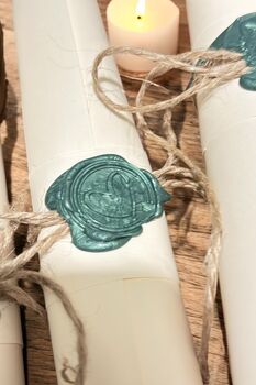 Handwritten Vintage Scroll With Twine And Green Wax Seal, 3 of 7
