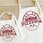 Personalised Pizza Apron Adult Child Matching, thumbnail 2 of 2